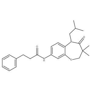 N-(5-isobutyl-3,3-dimethyl-4-oxo-2,3,4,5-tetrahydrobenzo[b][1,4]oxazepin-8-yl)-3-phenylpropanamide Structure