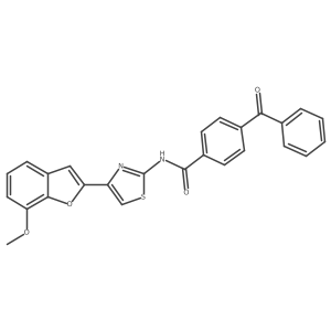 4-benzoyl-N-(4-(7-methoxybenzofuran-2-yl)thiazol-2-yl)benzamide结构式