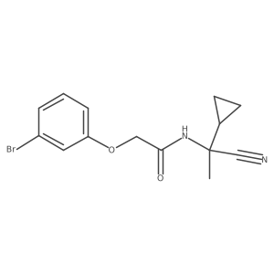 2-(3-bromophenoxy)-N-(1-cyano-1-cyclopropylethyl)acetamide Structure