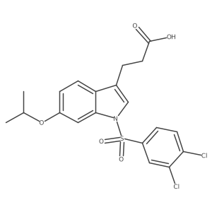 3-[1-(3,4-dichlorobenzenesulfonyl)-6-isopropoxy-1H-indol-3-yl]-propionic acid结构式