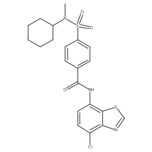N-(4-chlorobenzo[d]thiazol-7-yl)-4-(N-cyclohexyl-N-methylsulfamoyl)benzamide结构式