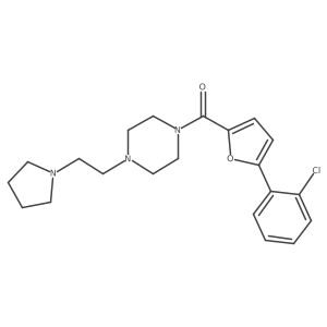 1-[5-(2-Chlorophenyl)furan-2-carbonyl]-4-[2-(pyrrolidin-1-yl)ethyl]piperazine Structure