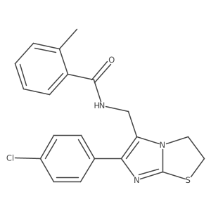 N-{[6-(4-chlorophenyl)-2H,3H-imidazo[2,1-b][1,3]thiazol-5-yl]methyl}-2-methylbenzamide结构式