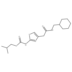 Isobutyl (4-(2-((cyclohexylmethyl)amino)-2-oxoethyl)thiazol-2-yl)carbamate Structure