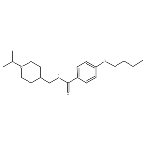 4-butoxy-N-((1-isopropylpiperidin-4-yl)methyl)benzamide结构式