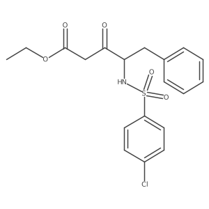 ethyl (4R)-4-{[(4-chlorophenyl)sulfonyl]amino}-3-oxo-5-phenylpentanoate结构式