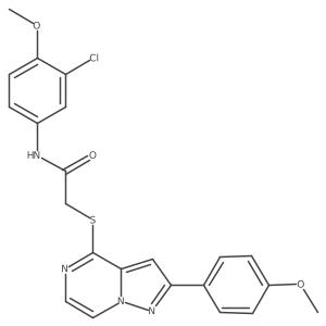 N-(3-chloro-4-methoxyphenyl)-2-{[2-(4-methoxyphenyl)pyrazolo[1,5-a]pyrazin-4-yl]sulfanyl}acetamide结构式