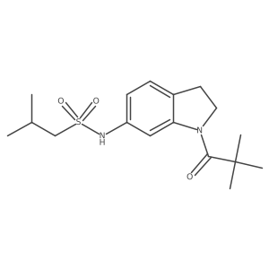 2-methyl-N-(1-pivaloylindolin-6-yl)propane-1-sulfonamide Structure