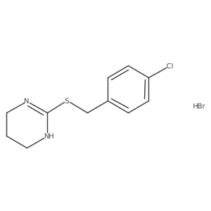 2-{[(4-Chlorophenyl)methyl]sulfanyl}-1,4,5,6-tetrahydropyrimidine hydrobromide结构式