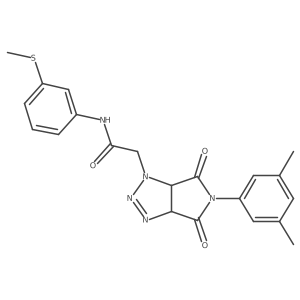 2-[5-(3,5-dimethylphenyl)-4,6-dioxo-4,5,6,6a-tetrahydropyrrolo[3,4-d][1,2,3]triazol-1(3aH)-yl]-N-[3-(methylsulfanyl)phenyl]acetamide Structure
