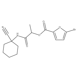 1-[(1-Cyanocyclohexyl)carbamoyl]ethyl 5-bromofuran-2-carboxylate Structure