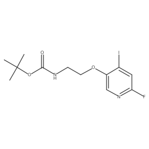 [2-(6-Fluoro-4-iodo-pyridin-3-yloxy)-ethyl]-carbamic acid tert-butyl ester Structure