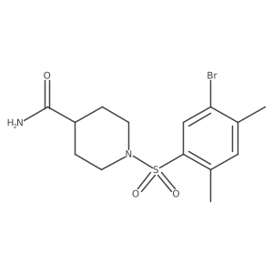 1-(5-Bromo-2,4-dimethylbenzenesulfonyl)piperidine-4-carboxamide Structure