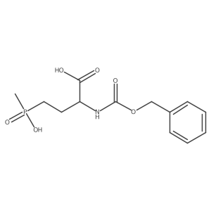 2-{[(Benzyloxy)carbonyl]amino}-4-[hydroxy(methyl)phosphoryl]butanoic acid结构式