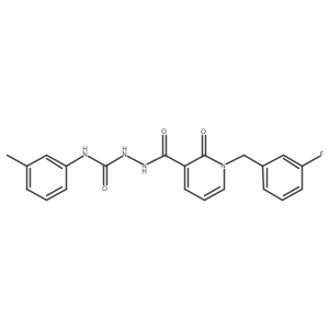 2-(1-(3-fluorobenzyl)-2-oxo-1,2-dihydropyridine-3-carbonyl)-N-(m-tolyl)hydrazinecarboxamide Structure