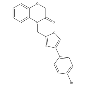 O=C1COc2ccccc2N1Cc1nc(-c2ccc(Br)cc2)no1结构式