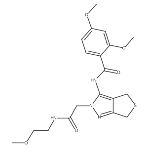 2,4-dimethoxy-N-(2-(2-((2-methoxyethyl)amino)-2-oxoethyl)-4,6-dihydro-2H-thieno[3,4-c]pyrazol-3-yl)benzamide Structure