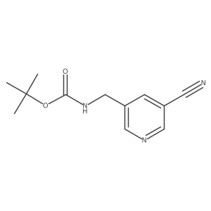 tert-Butyl ((5-cyanopyridin-3-yl)methyl)carbamate Structure