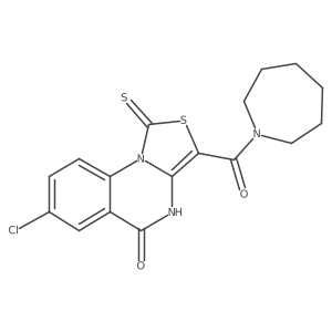 3-(azepane-1-carbonyl)-7-chloro-1-thioxo-1H-thiazolo[3,4-a]quinazolin-5(4H)-one Structure