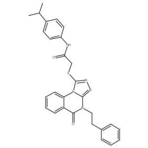 N-(4-isopropylphenyl)-2-((5-oxo-4-phenethyl-4,5-dihydro-[1,2,4]triazolo[4,3-a]quinazolin-1-yl)thio)acetamide Structure