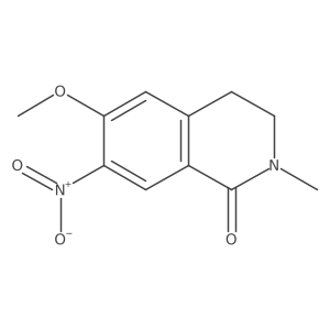 6-methoxy-2-methyl-7-nitro-3,4-dihydroisoquinolin-1(2H)-one结构式