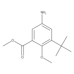 Methyl 5-amino-3-tert-butyl-2-methoxybenzoate结构式