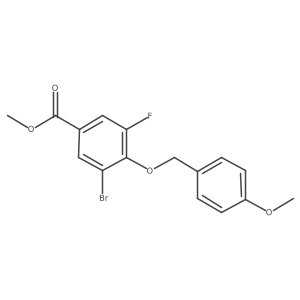 Methyl 3-bromo-5-fluoro-4-(((4-(methyloxy)phenyl)methyl)oxy)benzoate Structure