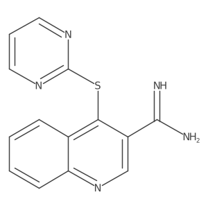 4-(2-Pyrimidinylthio)-3-quinolinecarboximidamide Structure