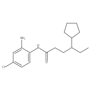 Propanamide, N-(2-amino-4-chlorophenyl)-3-(cyclopentylethylamino)- Structure