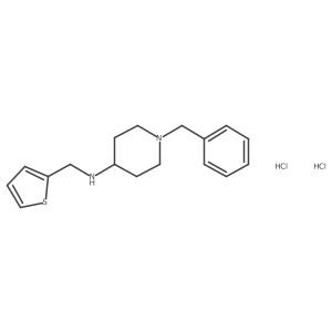 1-Benzyl-N-(thiophen-2-ylmethyl)piperidin-4-amine dihydrochloride Structure
