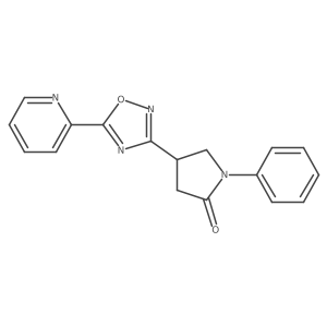 1-Phenyl-4-(5-(pyridin-2-yl)-1,2,4-oxadiazol-3-yl)pyrrolidin-2-one结构式