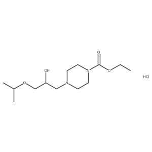 Ethyl 4-(2-hydroxy-3-isopropoxypropyl)piperazine-1-carboxylate hydrochloride结构式