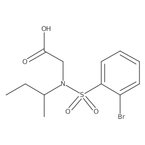 2-[N-(butan-2-yl)2-bromobenzenesulfonamido]acetic acid结构式