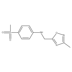 4-Methanesulfonyl-N-[(3-methyl-1,2,4-oxadiazol-5-yl)methyl]aniline Structure
