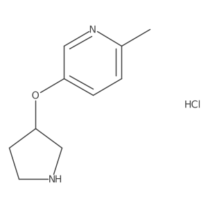 2-Methyl-5-(pyrrolidin-3-yloxy)pyridine hydrochloride Structure
