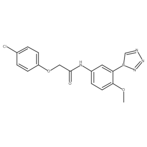 2-(4-chlorophenoxy)-N-[4-methoxy-3-(1H-tetrazol-1-yl)phenyl]acetamide结构式