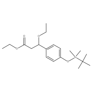 Ethyl 3-[4-[tert-butyl(dimethyl)silyl]oxyphenyl]-3-ethoxypropanoate结构式