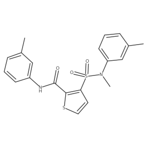 3-[methyl(3-methylphenyl)sulfamoyl]-N-(3-methylphenyl)thiophene-2-carboxamide结构式
