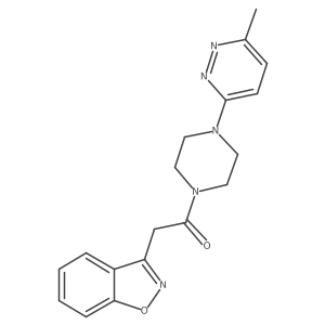 2-(Benzo[d]isoxazol-3-yl)-1-(4-(6-methylpyridazin-3-yl)piperazin-1-yl)ethanone结构式