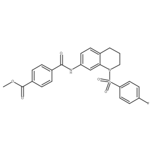 Methyl 4-((1-((4-fluorophenyl)sulfonyl)-1,2,3,4-tetrahydroquinolin-7-yl)carbamoyl)benzoate结构式