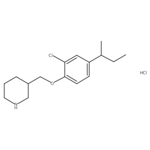 3-{[4-(Sec-butyl)-2-chlorophenoxy]-methyl}piperidine hydrochloride Structure