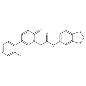 N-(1,3-benzodioxol-5-yl)-2-[3-(2-fluorophenyl)-6-oxopyridazin-1(6H)-yl]acetamide结构式