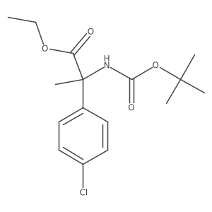 Tert-butyl 1-(ethoxycarbonyl)-1-(4-chlorophenyl)ethylcarbamate Structure