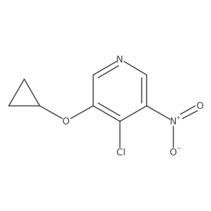 4-Chloro-3-cyclopropoxy-5-nitropyridine Structure
