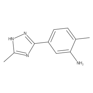 2-methyl-5-(5-methyl-1H-1,2,4-triazol-3-yl)aniline结构式