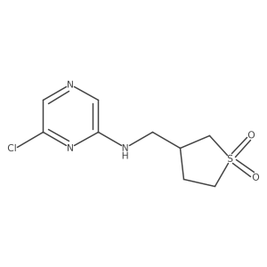 3-(((6-Chloropyrazin-2-yl)amino)methyl)tetrahydrothiophene 1,1-dioxide结构式