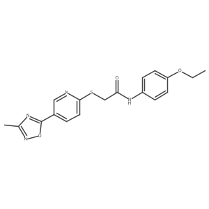 N-(4-ethoxyphenyl)-2-((5-(3-methyl-1,2,4-oxadiazol-5-yl)pyridin-2-yl)thio)acetamide Structure