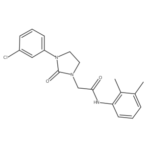 2-[3-(3-chlorophenyl)-2-oxoimidazolidin-1-yl]-N-(2,3-dimethylphenyl)acetamide结构式
