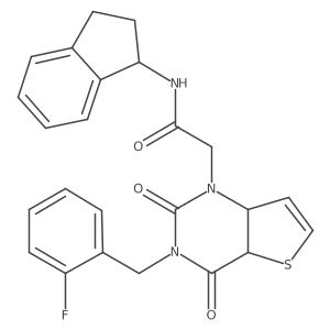 N-(2,3-dihydro-1H-inden-1-yl)-2-{3-[(2-fluorophenyl)methyl]-2,4-dioxo-1H,2H,3H,4H-thieno[3,2-d]pyrimidin-1-yl}acetamide Structure