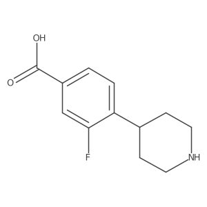 3-Fluoro-4-(4-piperidyl)benzoic Acid Structure